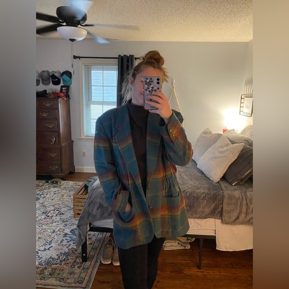 Vintage Wool Liz Claiborne LizWear Coat Blazer Winter Coat - Picture 8 of 9